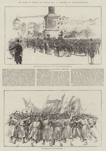 Os tumultos em Londres no domingo, 13 de novembro, defesa da Trafalgar Square de William Douglas Almond